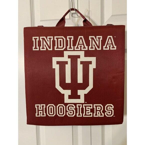 LOGO Indiana Hoosiers U Of I Seat Cushion‎ Bleacher Chair Stadium With Storage - Picture 1 of 4